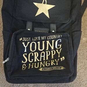 Hamilton Black Backpack with Gold Star Design